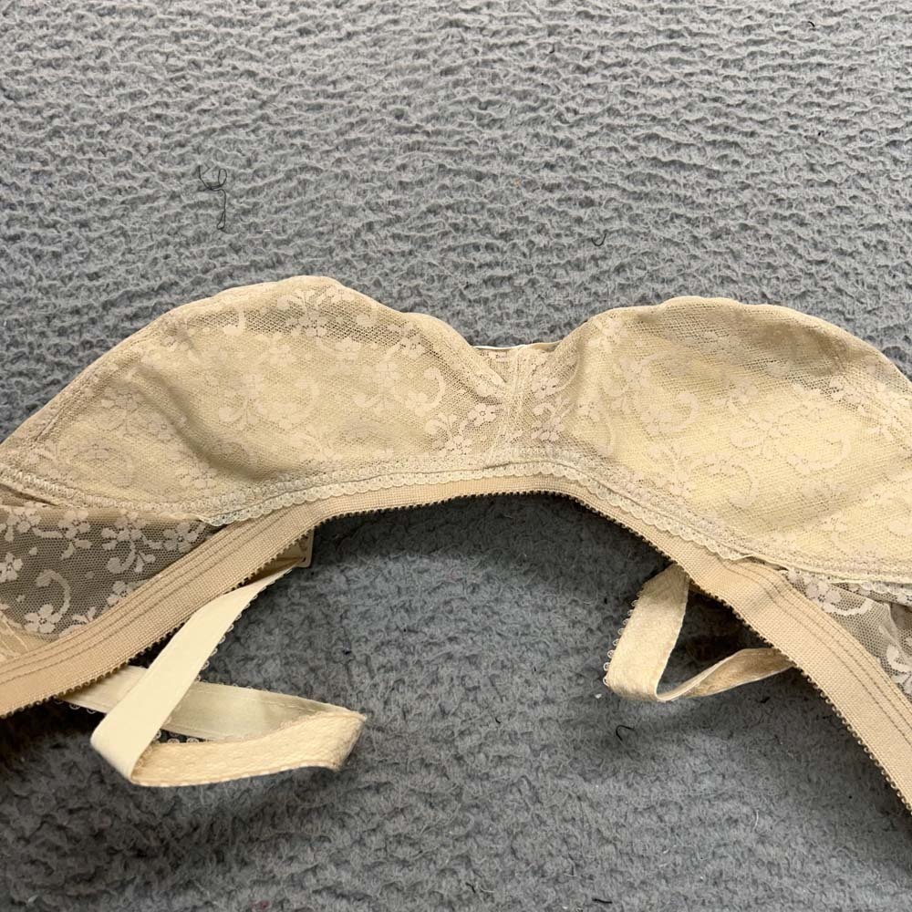 VTG Norvell Bra 34F Full Coverage 874  Floral Lace Soft Cup Cone Bullet NWOT